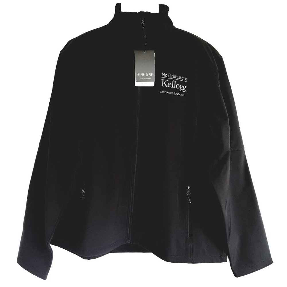 Northwestern Kellogg Black Full Zip Jacket Men's 3XL Big & Tall Lined Pockets